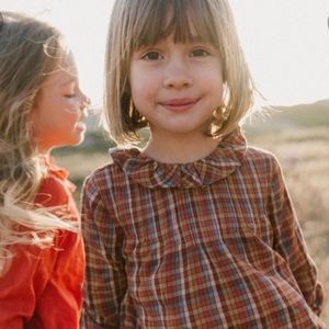 Doen Plaid Strawberry Dress Size 6/ 7